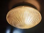 Klassiek Design Plafondlamp / Plafonniere met Reliëf Glas, Ophalen of Verzenden, Glas, Klassiek / Design