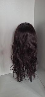 Donkerbruine Aubergine Haarstuk met Diadeem, Ophalen of Verzenden, Zo goed als nieuw