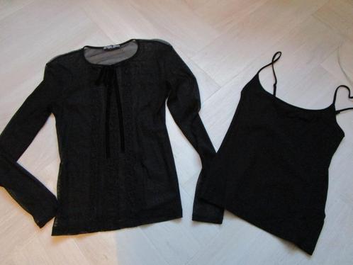 Juffrouw Jansen top met blousje eroverheen maat S, Kleding | Dames, Tops, Zo goed als nieuw, Maat 36 (S), Zwart, Lange mouw, Ophalen of Verzenden