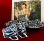 Kop en schotel Chinese Long Lisa blauw wit porselein, Antiek en Kunst, Ophalen of Verzenden