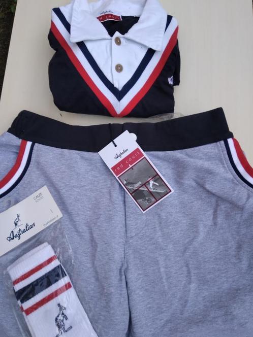 Australian sportset : MAAT 52 : polo ,korte broek ,sokken, Kleding | Heren, Sportkleding, Nieuw, Maat 52/54 (L), Grijs, Verzenden