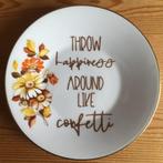 Wandbord/tekstbord (vintage/retro) Throw happiness around 1, Ophalen of Verzenden