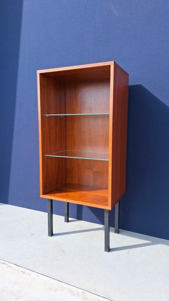 Retro vintage wandkastje, Omnia wandmeubel, kast, teakhout, Huis en Inrichting, Kasten | Wandmeubels, Gebruikt, 100 tot 150 cm