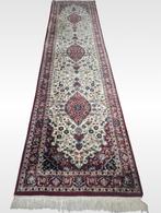 Handmade Persian wol Kashmir tapijt loper red India 93x358cm, Gebruikt, ., 200 cm of meer, Crème