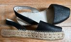 Escadrille leer zwart maat 39 zgan, Zwart, Ophalen of Verzenden, Zo goed als nieuw, Espadrilles of Moccasins