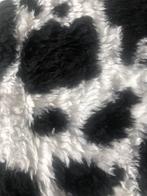 Zwarte koeien stof, Overige materialen, 120 cm of meer, Zwart, Nieuw