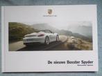 Porsche Boxster Spyder 2015 Boek, Boeken, Auto's | Folders en Tijdschriften, Ophalen of Verzenden, Zo goed als nieuw, Porsche
