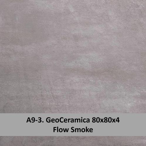 A8. GeoCeramica Flow Smoke 80x80x4 (restpartij), 6 st., Tuin en Terras, Tegels en Klinkers, Nieuw, Terrastegels, Keramiek, Minder dan 5 m²