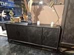 Dressoir Newcastle 195 cm | Black | Nu Extra Voordelig!, Huis en Inrichting, Kasten | Dressoirs, Met deur(en), 150 tot 200 cm