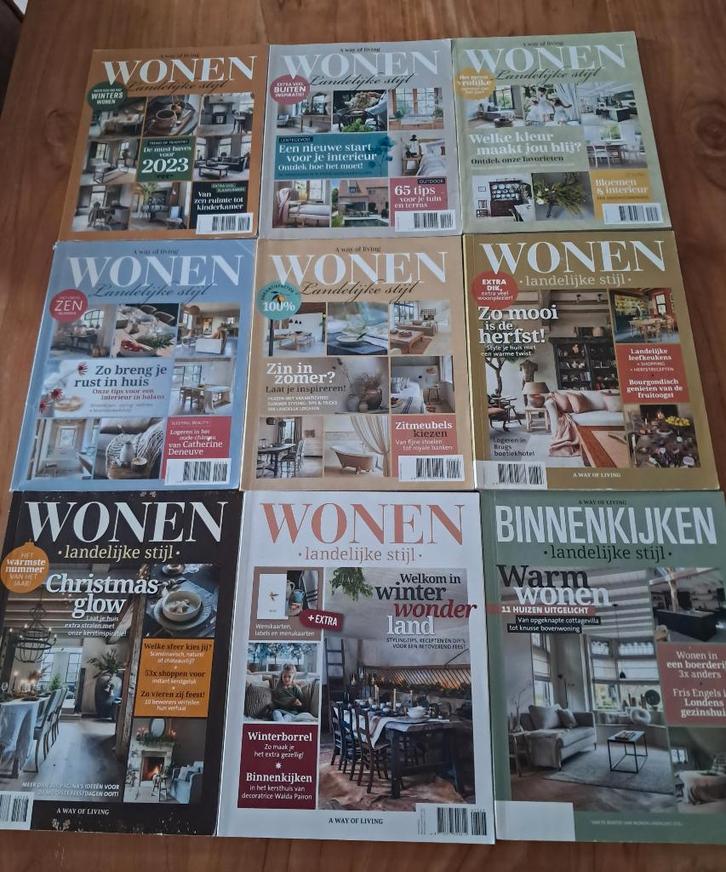 Tijdschriften Wonen Landelijke Stijl Jaargang 2023, Boeken, Tijdschriften en Kranten, Zo goed als nieuw, Overige typen, Ophalen of Verzenden
