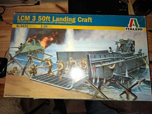 Italeri LCM 3 1/35 + extra's, Hobby en Vrije tijd, Modelbouw | Boten en Schepen, Zo goed als nieuw, 1:32 tot 1:50, Italeri, Ophalen of Verzenden