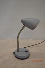 Vintage grijze Bureaulamp met Flexibele Hals, Ophalen of Verzenden, Gebruikt, Metaal, Minder dan 50 cm