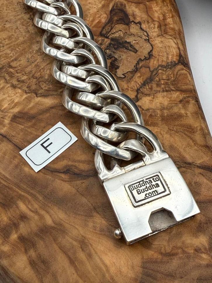 “NATHALIE BIG” buddha to buddha 23,5cm maat: F “GEPOLIJST”, Sieraden, Tassen en Uiterlijk, Kettingen, Zo goed als nieuw, Zilver