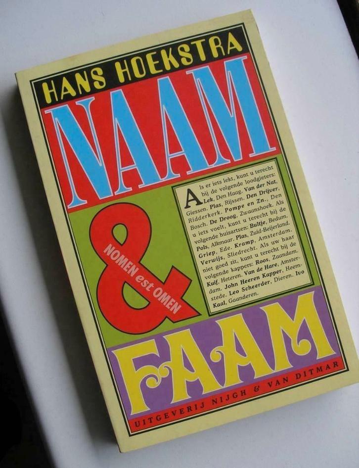 Naam & Faam door Hans Hoekstra, Boeken, Essays, Columns en Interviews, Zo goed als nieuw, Eén auteur, Ophalen of Verzenden