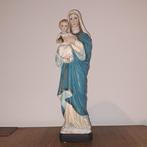 Beeld van Maria met kind – vintage religieuze sculptuur, Ophalen of Verzenden