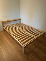 Double Bed (NEIDEN IKEA Bed 140x200), Huis en Inrichting, 140 cm, Wit, Zo goed als nieuw, Hout