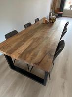 Prachtige eetkamertafel (240x100) met 7 stoelen – zgan, Ophalen, Zo goed als nieuw