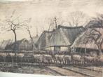 Vincent Van Gogh 'huizen'  Grange Batelière Paris 50 x 39 cm, Antiek en Kunst, Ophalen of Verzenden