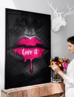 Uniek XXL Glasschilderij | Louis Vuitton Pink Lips - 6 sizes, Oorspronkelijke maker, Verzenden, Nieuw, 125 cm of meer