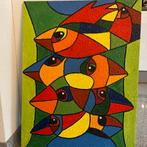 Modern kleurrijk schilderij., Antiek en Kunst, Ophalen of Verzenden