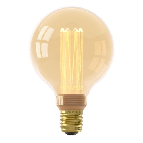 Calex Crown LED Lamp – E27 – G95 – Goud, Huis en Inrichting, Lampen | Losse lampen, Nieuw, Led-lamp, Minder dan 30 watt, E27 (groot)