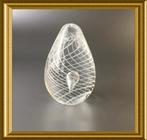 Mooie presse papier/ paperweight met witte spiraal, Ophalen of Verzenden