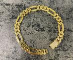 14 karaats gouden figaro armband, 21.5 cm, 8.5 mm