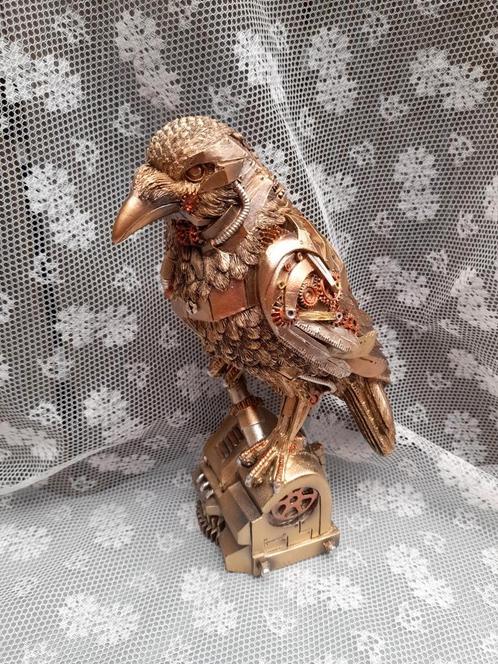 Steampunk vogel, Verzamelen, Beelden en Beeldjes, Zo goed als nieuw, Dier, Ophalen of Verzenden
