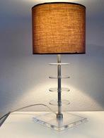 Retro/vintage Design tafellampje op plexiglazen standaard, Minder dan 50 cm, Vintage Modern, Gebruikt, Ophalen of Verzenden