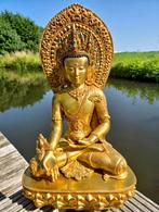 MEESTERSTUK MEDICIJN BOEDDHA 24K VERGULD NEPAL 51 CM, Ophalen, Nieuw