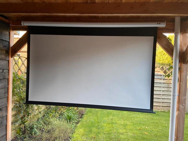 Diascherm - Elite screens electric 100XH, Audio, Tv en Foto, Projectieschermen, Zo goed als nieuw, Ophalen