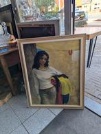 Vintage grote schilderij. Gesigneerd, Ophalen of Verzenden