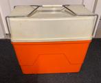 Retro Koelbox - Oranje/Beige, Caravans en Kamperen, Koelboxen, Ophalen, Gebruikt, Koelbox, Koelelement