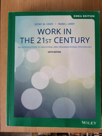 Work in the 21st centery - Wiley, EMEA edition beschikbaar voor biedingen