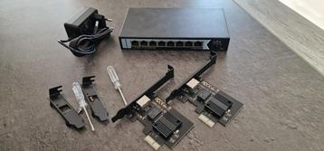 Horaco 8-port 2.5GbE en 1-port 10GbE switch + 2x NIC 2,5gb beschikbaar voor biedingen