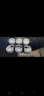 Set metalen servet ringen met strass bloemen, Overige materialen, Gebruikt, Overige typen, Ophalen of Verzenden
