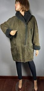 Lammy coat Shearling Lammycoat leer wol groen 38 oversized, Ophalen of Verzenden, Gedragen, Maat 38/40 (M), Groen