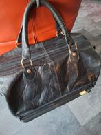 Geweldige zwart leren weekend/laptop/ computer tas, Ophalen of Verzenden, Nieuw, Zwart