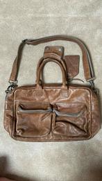 Cowboybag Groot Camel Leer, Ophalen of Verzenden, 13 inch, Zo goed als nieuw, Aktetas