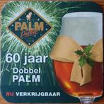 Bierviltje Dobbel Palm  60 jaar R/V, Verzenden, Zo goed als nieuw, Viltje(s), Palm