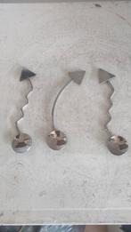 Vintage design eighties Memphis stijl rvs koffie lepeltjes, Ophalen of Verzenden