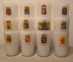 Set van 13 Provincie melkglas drinkglazen 11cm hoog, Verzamelen, Glas en Borrelglaasjes, Ophalen of Verzenden, Zo goed als nieuw