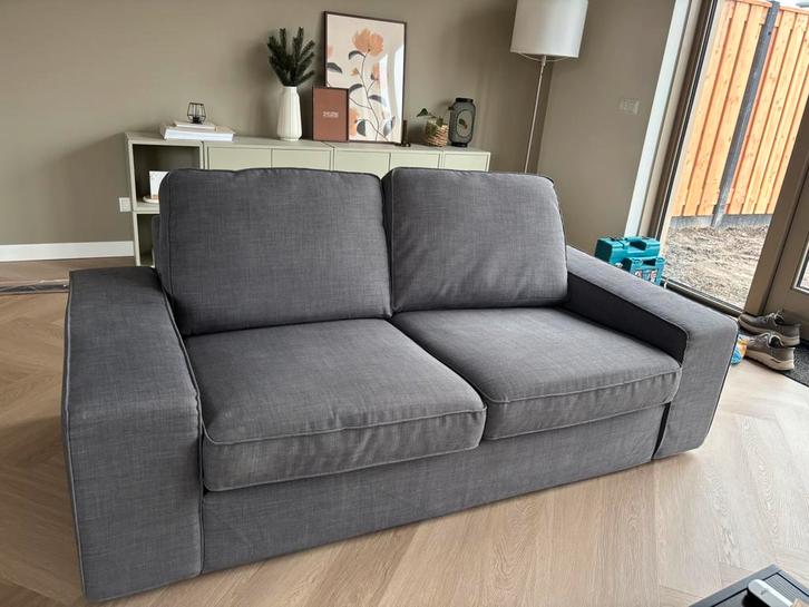 Twee zitsbank Ikea - Kivik donkergrijs, Huis en Inrichting, Banken | Bankstellen, Gebruikt, Rechte bank, Tweepersoons, 150 tot 200 cm