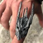 LOTR Sauron Helm ring, Ring of power m7, 9.5,10,11,12 en 13!, IJzer of Staal, Nieuw, Ophalen of Verzenden, Dame of Heer