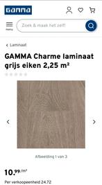 12 Pakken NIEUW Gamma Laminaat - Charme Grijs Eiken, Ophalen, Nieuw, 25 tot 50 m², Grijs