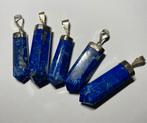 5 x lapis kazuli hangers, zilveren houder, pr.p.stuk, Sieraden, Tassen en Uiterlijk, Edelstenen, Nieuw, Ophalen of Verzenden, X
