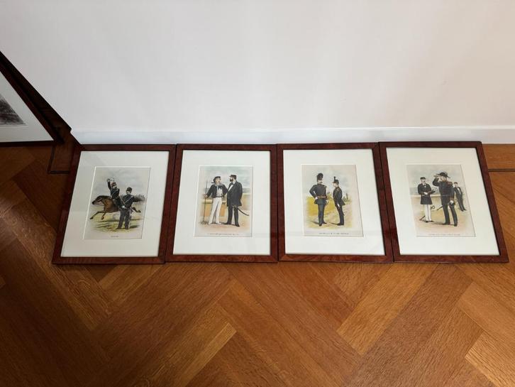Prenten / Gravures Oude  Militairen, Antiek en Kunst, Kunst | Etsen en Gravures, Ophalen of Verzenden