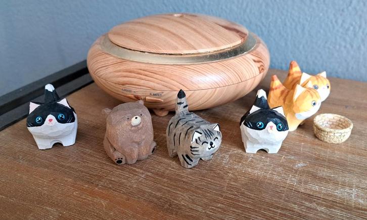 Nieuw houten dieren poes beer handgemaakt, Huis en Inrichting, Woonaccessoires | Overige, Nieuw, Ophalen of Verzenden