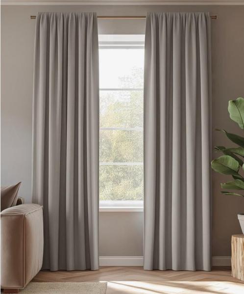 Prachtige elegante gordijn 140 x 270 taupe, Huis en Inrichting, Stoffering | Gordijnen en Lamellen, Nieuw, 200 cm of meer, 100 tot 150 cm