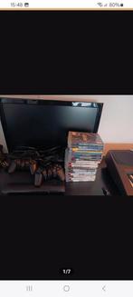 Playstation 3 met scherm en spellen, Ophalen, Met 2 controllers, 500 GB, Slim